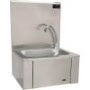 Stainless steel hand basin, with knee control - 400x340x(200+385) cm