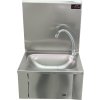 Stainless steel hand basin, with knee control - 400x340x(200+385) cm