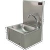 Stainless steel hand basin, with knee control - 400x340x(200+385) cm