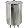 Stainless steel waste bin with lid and foot pedal Ø45 x 70 cm