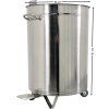 Pattumiera in acciaio inox con coperchio e pedale Ø38 x 61 cm
