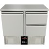 Refrigerated table 0.9 x 0.7 m - with 1 door and 2 drawers on the right