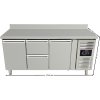 Refrigerated table with rear upstand - 2 doors and 2 drawers in the middle