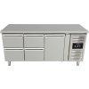 Refrigerated table, 4 drawers and 1 door on the right
