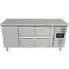 Refrigerated table, 4 drawers and 1 door on the left