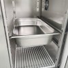 Refrigerated table with sink with 3 doors and 2 drawers middle right