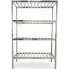 Stainless steel open shelf rack - 1200 x 500 x 1800 mm