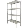 Stainless steel open shelf rack - 1200 x 500 x 1800 mm