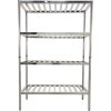 Stainless steel open shelf rack - 1200 x 500 x 1800 mm