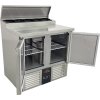 Saladette / preparation table – 0.90 × 0.7 m – with 2 doors