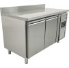 Refrigerated table with 2 doors and rear upstand