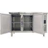 Chladiaci stôl s 2 dverami a zadným lemom