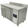 Refrigerated table with 2 doors and rear upstand