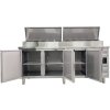 Preparatory refrigerated table 560 l – 2.02 x 0.80 m – with 3 doors