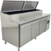 Preparatory refrigerated table 560 l – 2.02 x 0.80 m – with 3 doors