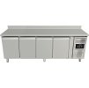 Refrigerated table with 4 doors and rear upstand