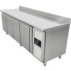 Refrigerated table with 4 doors and rear upstand