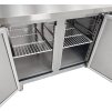 Refrigerated table with 4 doors and rear upstand