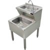 Stainless steel sink with sink