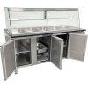 Banco buffet freddo con piano in granito - granito nero