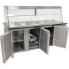 Cold buffet counter with granite top - black granite