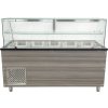 Cold buffet counter with granite top - black granite