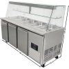Banco buffet refrigerato con piano in granito - granito grigio