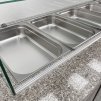Gekühlte Buffettheke mit Granitplatte - grauer Granit