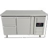 Refrigerated table with 1 door and 2 drawers on the left