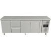 Refrigerated table with 3 doors and 2 drawers, middle left