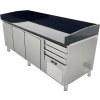 Pizza cooling table - 2015 x 800 mm - with black top