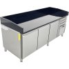 Pizza cooling table - 2015 x 800 mm - with black top