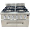 Gas stove - with 4 burners & electric oven