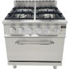 Gas stove - with 4 burners & electric oven