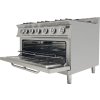 6 burner gas stove + electric oven