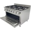 6 burner gas stove + electric oven