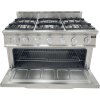 6 burner gas stove + electric oven