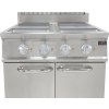 Electric stove 4x square hotplates