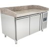 Pizza cooling table - with 2 doors