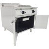Electric grill, grooved – 2 zones, combination plate (1/2 smooth, 1/2 grooved)