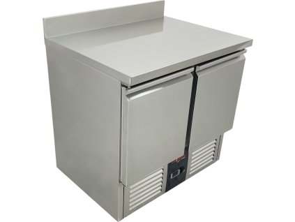 Refrigerated table 0.9 x 0.7 m - with 2 doors and rear edge