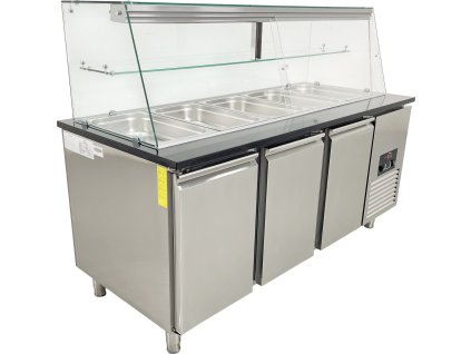 Refrigerated counter with granite top - black granite