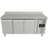 Refrigerated table with 3 doors and rear trim