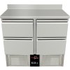Refrigerated table 0.9 x 0.7 m - with rear edge and 4 drawers