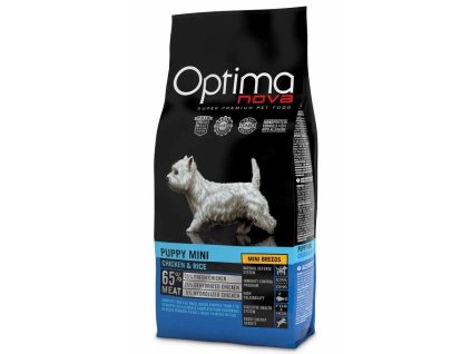 0022830 optimanova dog puppy mini chicken rice 2 kg