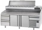 Pizza refrigerated tables Premium PLUS 800 with stainless steel refrigerated showcase