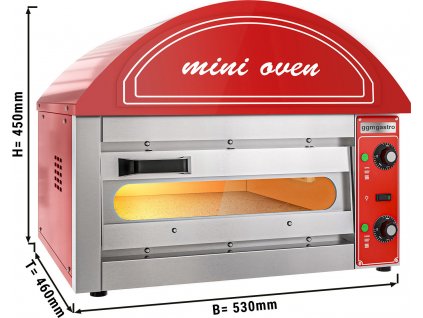 Mini pizza trouba - 1x 34 cm - červená