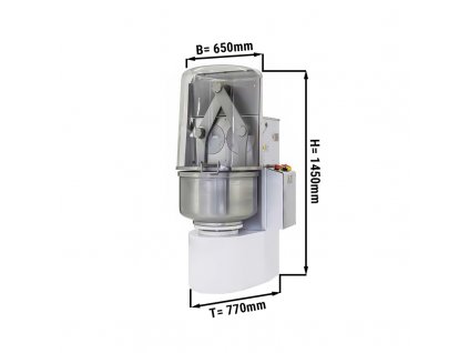 Hnětač těsta s prodlouženou rukou - 68 litrů / 50 kg