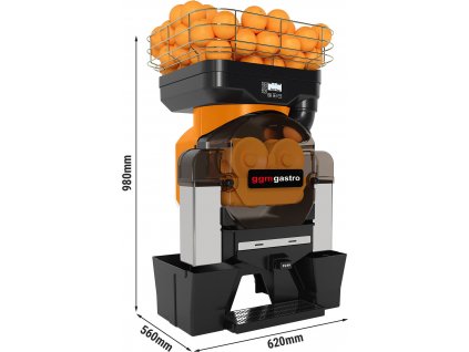 Elektrický odšťavňovač na pomeranče - oranžový - automatické podávání - vč. režimu automatického čištění