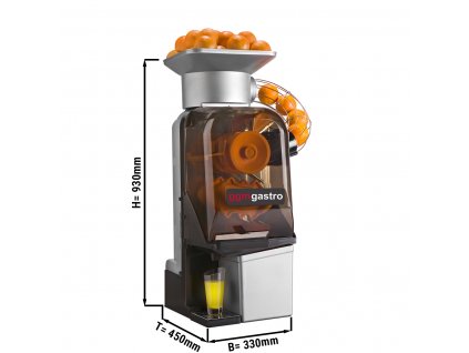 Elektrický odšťavňovač na pomeranče - stříbrný - automatické podavání